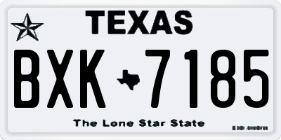 TX license plate BXK7185