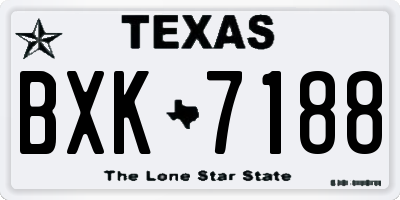 TX license plate BXK7188