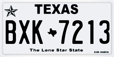 TX license plate BXK7213