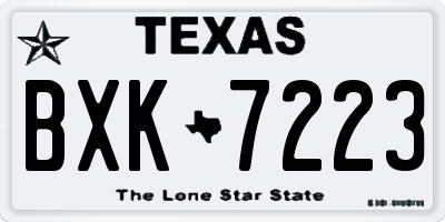TX license plate BXK7223