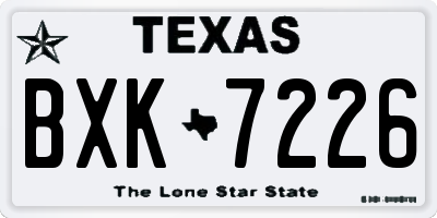 TX license plate BXK7226