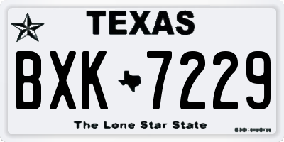 TX license plate BXK7229