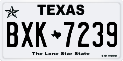 TX license plate BXK7239