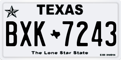TX license plate BXK7243