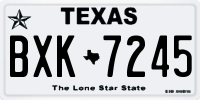 TX license plate BXK7245
