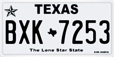 TX license plate BXK7253