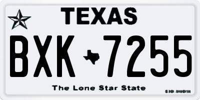 TX license plate BXK7255