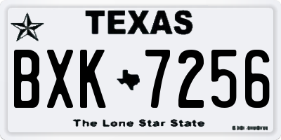 TX license plate BXK7256