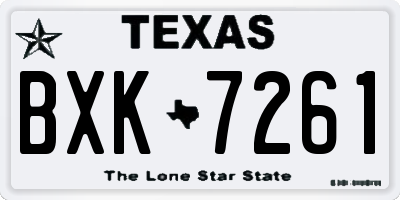 TX license plate BXK7261