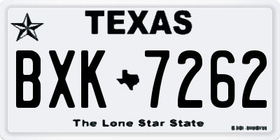 TX license plate BXK7262