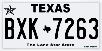 TX license plate BXK7263