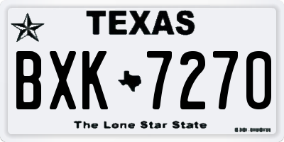 TX license plate BXK7270
