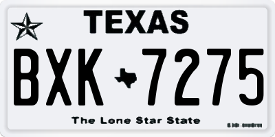 TX license plate BXK7275