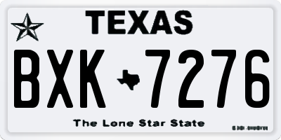 TX license plate BXK7276