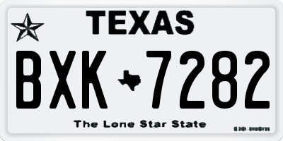 TX license plate BXK7282