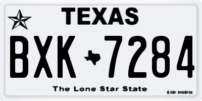 TX license plate BXK7284