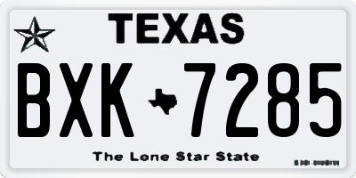 TX license plate BXK7285