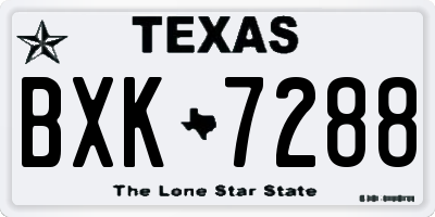 TX license plate BXK7288
