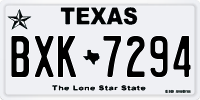 TX license plate BXK7294