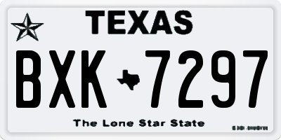 TX license plate BXK7297