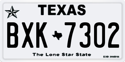 TX license plate BXK7302