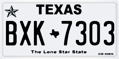 TX license plate BXK7303