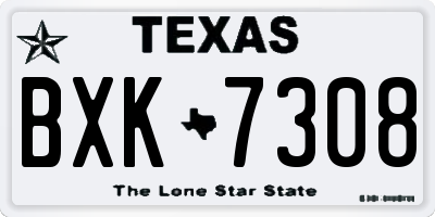 TX license plate BXK7308