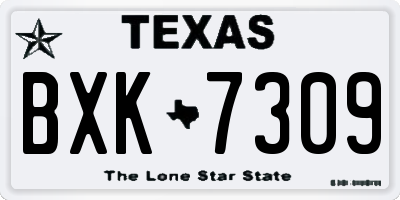 TX license plate BXK7309