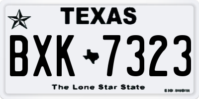 TX license plate BXK7323