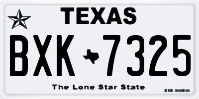 TX license plate BXK7325