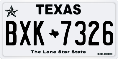 TX license plate BXK7326