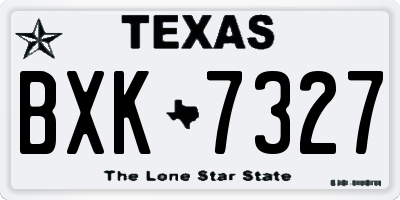 TX license plate BXK7327