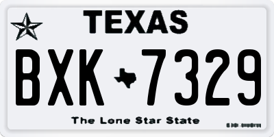 TX license plate BXK7329