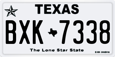 TX license plate BXK7338