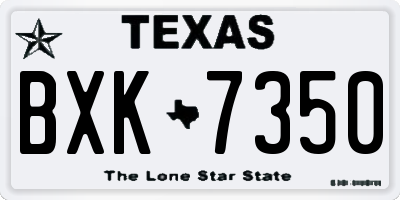 TX license plate BXK7350