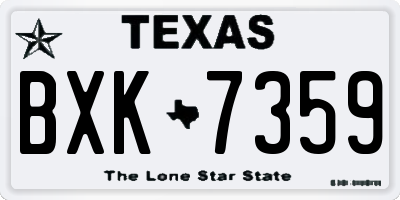TX license plate BXK7359