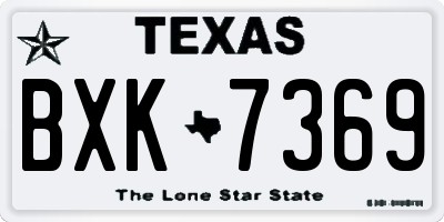 TX license plate BXK7369