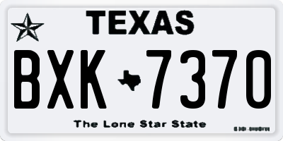 TX license plate BXK7370