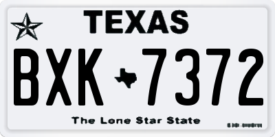 TX license plate BXK7372