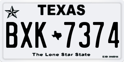 TX license plate BXK7374