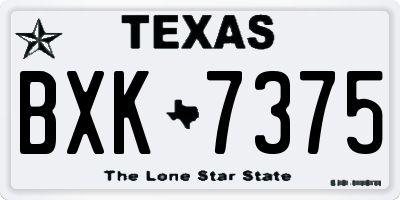 TX license plate BXK7375