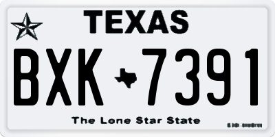TX license plate BXK7391