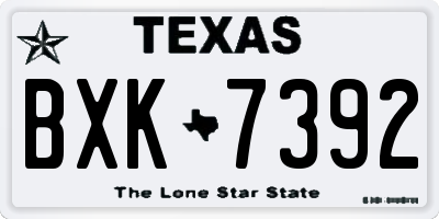TX license plate BXK7392