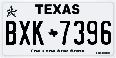 TX license plate BXK7396