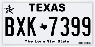 TX license plate BXK7399