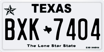 TX license plate BXK7404