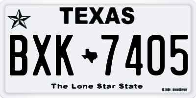 TX license plate BXK7405
