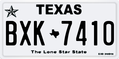 TX license plate BXK7410