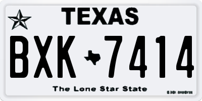 TX license plate BXK7414