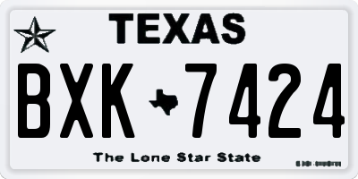 TX license plate BXK7424